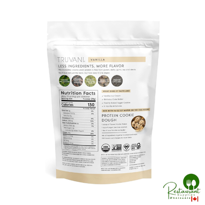 Truvani Plant Based Protein Powder | Vanilla | 20g Organic Pea Protein | 18 Servings