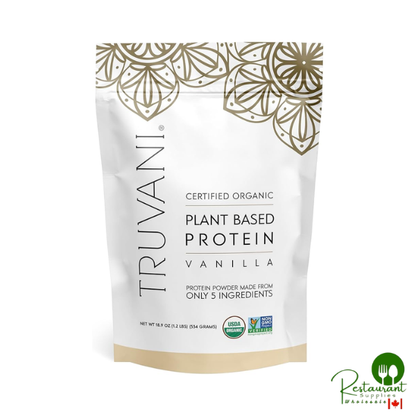 Truvani Plant Based Protein Powder | Vanilla | 20g Organic Pea Protein | 18 Servings