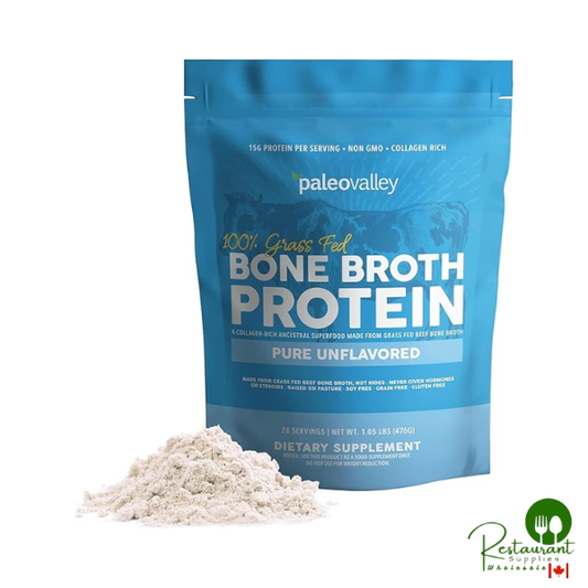 Paleovalley 100% Grass Fed Beef Bone Broth Protein Powder 1.1lbs