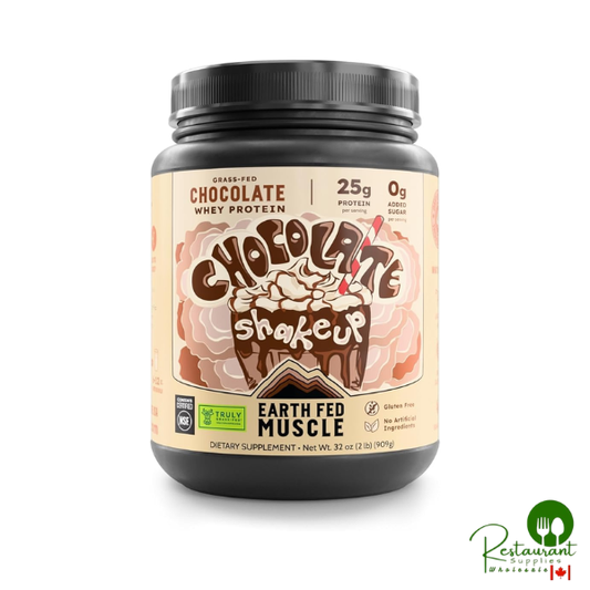 Earth Fed Muscle Chocolate Shakeup Truly Grass Fed Whey Protein Isolate 2lbs