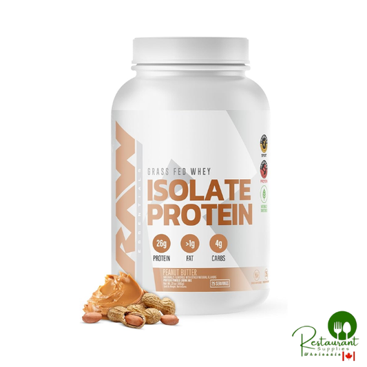 RAW Whey Isolate Protein Powder 2lbs, Peanut Butter