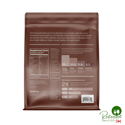 Oath Nutrition Whey Protein Powder, Chocolate Brownie
