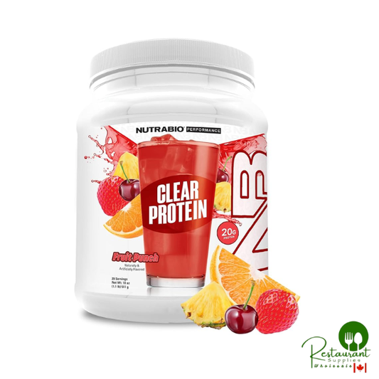 NutraBio Clear Protein Powder, Fruit Punch 1.1lbs