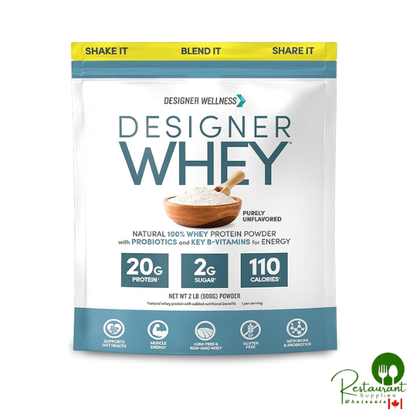 Designer Wellness, Designer Whey, Natural Whey Protein Powder with Probiotics 2lbs