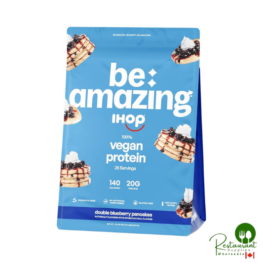 BE AMAZING Vegan Protein Powder, IHOP Double Blueberry Pancakes