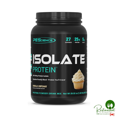 PEScience Isolate Whey Protein Powder 1.81lbs, Vanilla Cupcake