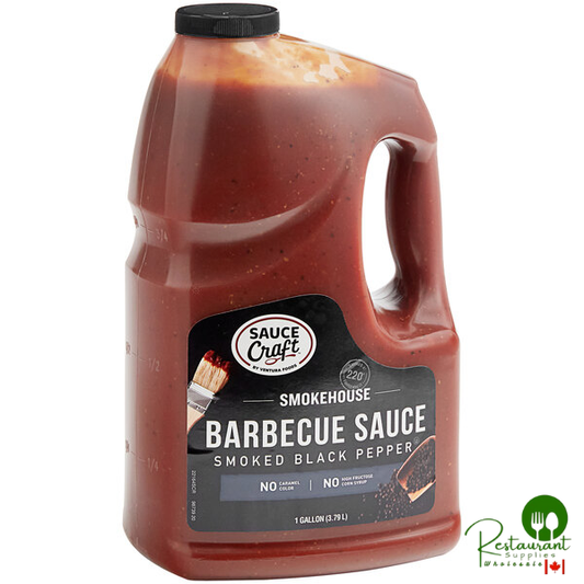 Sauce Craft Smoked Black Pepper BBQ Sauce 1 Gallon - 2/Case