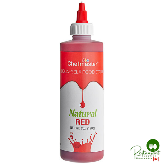 Chefmaster Natural Red Liqua-Gel Food Coloring 7 oz. - 12/Case