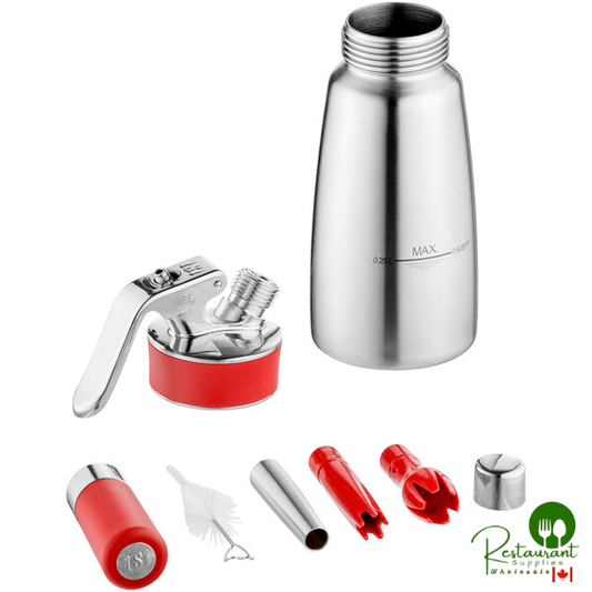 iSi 140301 Gourmet Whip Stainless Steel Whipped Cream Dispenser - .25 Liter