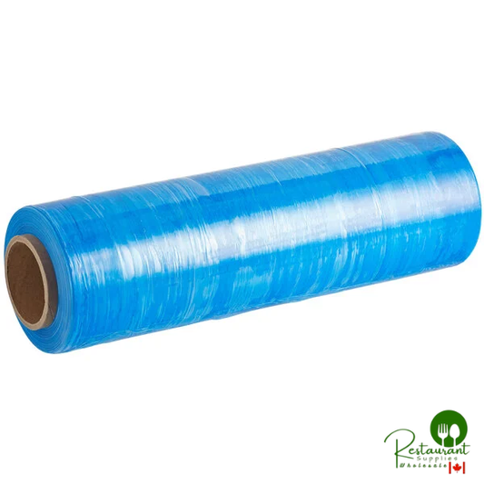 Western Plastics 18" x 1,500' 80 Gauge Blue Tint Stretch Wrap / Hand Film BLU18 - 4/Case