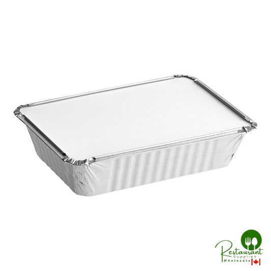 Western Plastics 2.25 lb. Oblong Foil Take-Out Container with Board Lid - 250/Case