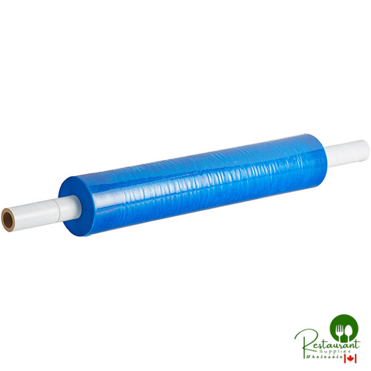 Western Plastics 20" x 1,000' 80 Gauge Blue Tint Stretch Wrap / Hand Film BLU20 - 4/Case