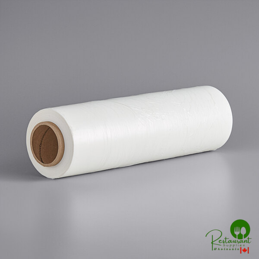 Western Plastics 18" x 1,500' 80 Gauge White Tint Stretch Wrap / Hand Film WHT18 - 4/Case