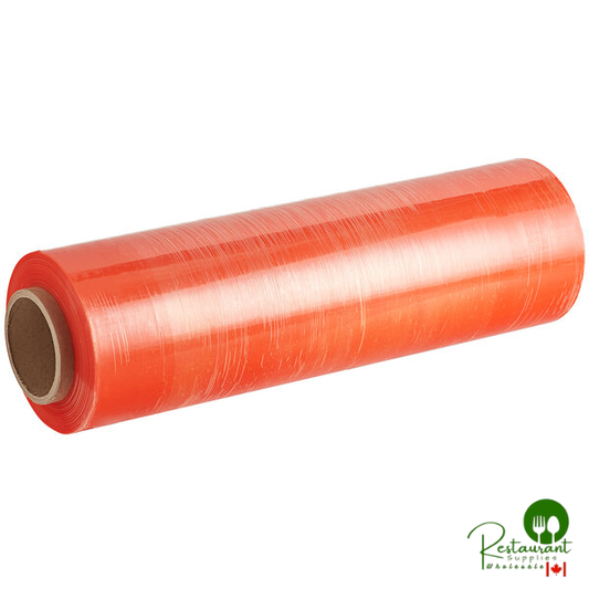 Western Plastics 18" x 1,500' 80 Gauge Orange Tint Stretch Wrap / Hand Film ORN18 - 4/Case