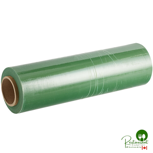 Western Plastics 18" x 1,500' 80 Gauge Green Tint Stretch Wrap / Hand Film GRN18 - 4/Case