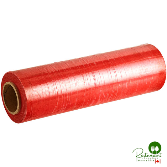 Western Plastics 18" x 1,500' 80 Gauge Red Tint Stretch Wrap / Hand Film RED18 - 4/Case