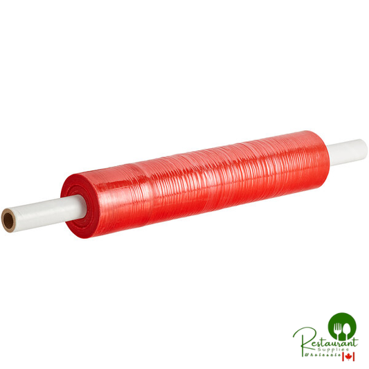 Western Plastics 20" x 1,000' 80 Gauge Red Tint Stretch Wrap / Hand Film RSW03 - 4/Case