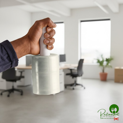 Western Plastics 5" x 1,000' Disposable 80 Gauge Banding Film / Pallet Wrap / Stretch Film DSB02 - 15/Case