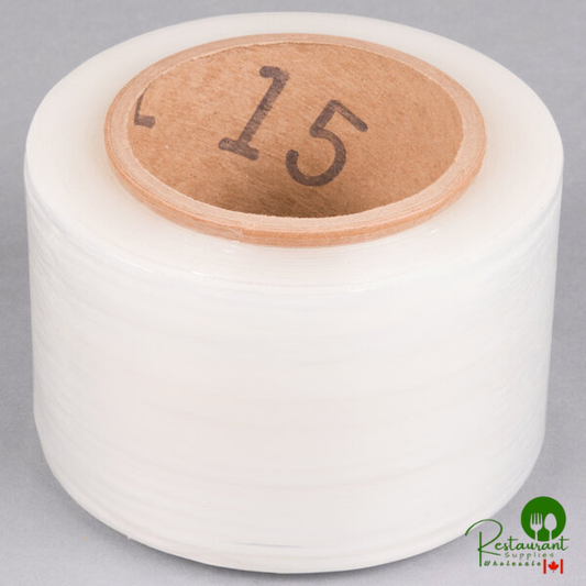 Western Plastics 3" x 1,000' 80 Gauge Stretch Banding Film / Pallet Wrap / Stretch Film SBF08 - 18/Case