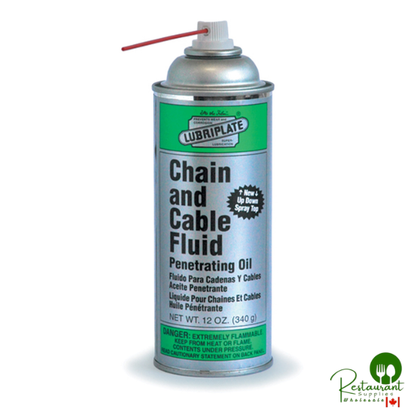LUBRIPLATE CHAIN & CABLE, CASE OF 12, 12oz AEROSOL CANS, L0135-063