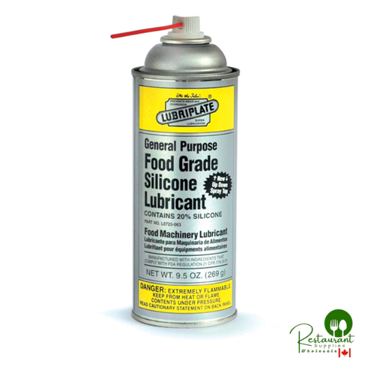 L0723-063 LUBRIPLATE GENERAL PURPOSE FOOD GRADE SILICONE LUBRICANT AEROSOL, PACKAGING & MOLD RELEASE AGENT – CASE OF 12 – 9.5oz AEROSOL CANS