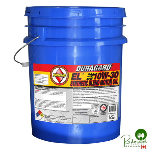 DURAGARD® EL 10W30 EXTENDED LIFE SYNTHETIC BLEND OIL, API LICENSED GF-5/SN – 5 GALLON PAIL