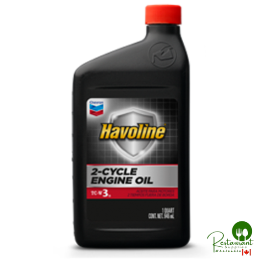 CHEVRON HAVOLINE 2-CYCLE ENGINE OIL TC-W3 – CASE OF 12 – 1 QUART BOTTLES