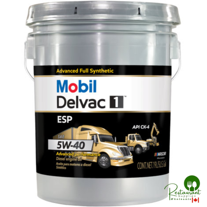 MOBIL DELVAC 1 ESP CK-4 5w40 100% SYNTHETIC DIESEL ENGINE OIL – 5 GALLON PAIL