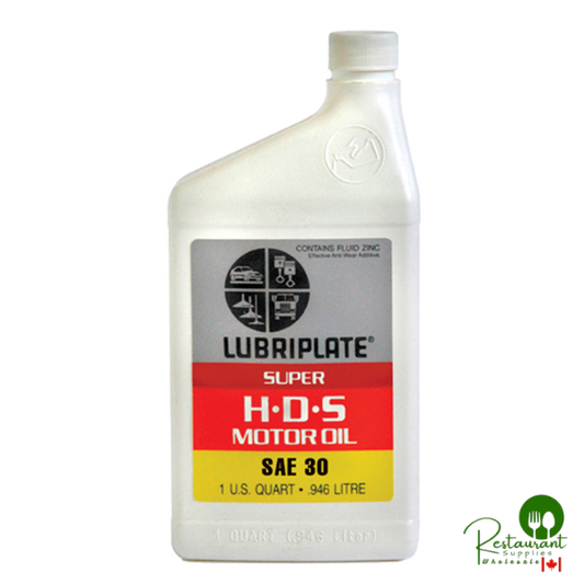 L0791-054 LUBRIPLATE SUPER HDS MOTOR OIL SAE 30 – CASE OF 12 – 1 QUART BOTTLES