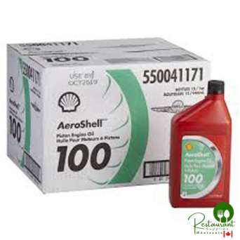 SHLAER100FT AeroShell Oil 100 – CASE OF 12 – 1 QUART BOTTLES