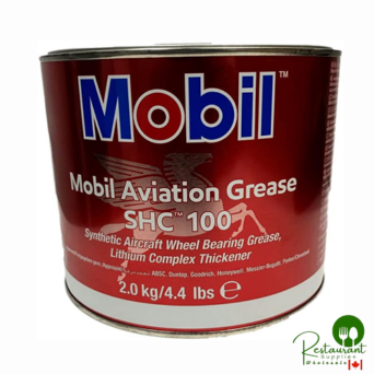 MOBILITH SHC-100 AVIATION 100% SYNTHETIC LONG-LIFE NON-EP BEARING GREASE – 4.4# CAN