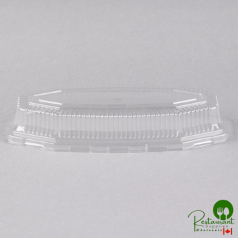 Fineline 9215-L Flairware Clear PET Plastic Serving Boat Dome Lid - 150/Case