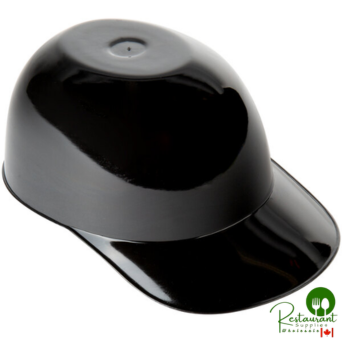 8 oz. Black Mini Baseball Helmet Ice Cream / Snack Bowl - 300/Case