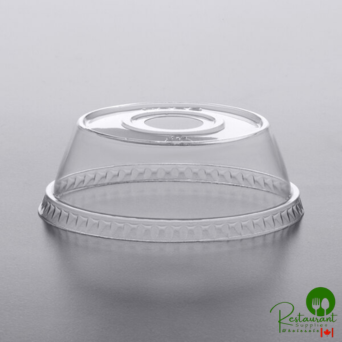 Dome PET Lid with 1" Hole for Parfait Cups - 500/Case