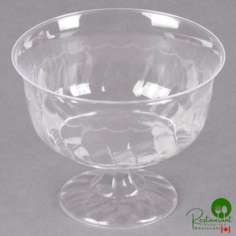 Fineline Flairware 2088 Clear 8 oz. One-Piece Plastic Dessert Cup - 240/Case