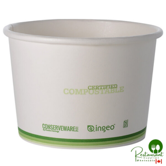 Fineline 42FC16 Conserveware 16 oz. PLA Lined Compostable Food Container - 500/Case