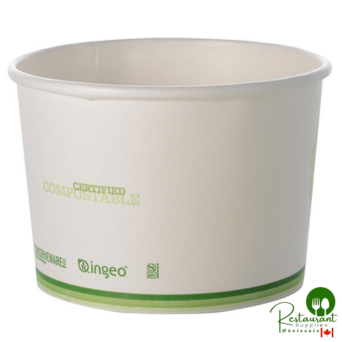 Fineline 42FC08 Conserveware 8 oz. PLA Lined Compostable Food Container - 1,000/Case