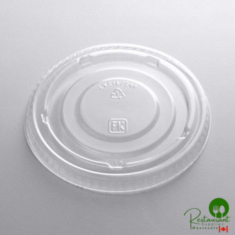 Fabri-Kal Kal-Clear/Nexclear LKC16/24F Clear Flat PET Lid for 5 oz., 8 oz., and 12 oz. Sundae Cups - No Slot - 1,000/Case