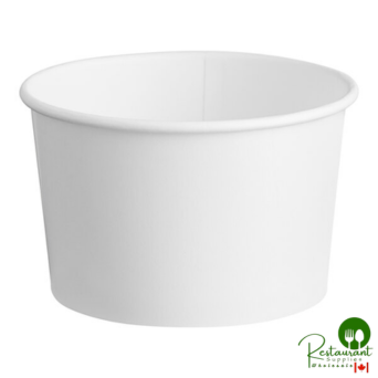 8 oz. White Double Poly-Coated Paper Food Cup By Prime - 1,000/Case