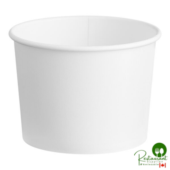 12 oz. White Double Poly-Coated Paper Food Cup By Prime - 1,000/Case