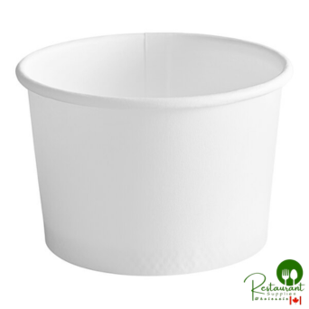 4 oz. White Paper Frozen Yogurt / Food Cup By Prime - 1,000/Case