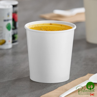 16 oz. White Double Poly-Coated Paper Food Cup By Prime - 500/Case