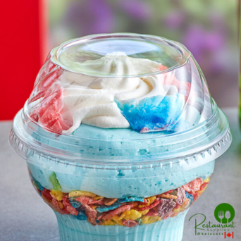 5-12 oz. Clear Plastic Low Dome Lid, No Hole By Prime - 1,000/Case