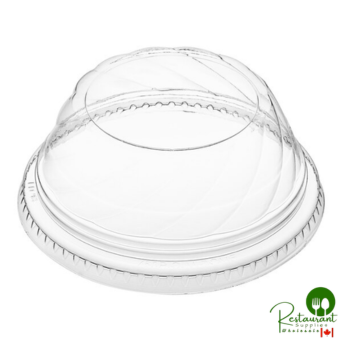 5-12 oz. Clear Plastic Low Dome Lid, No Hole By Prime - 1,000/Case