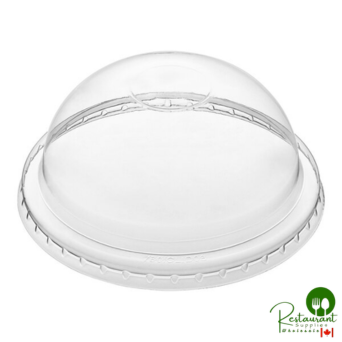 8 / 12 oz. Clear Round Dome Frozen Yogurt Lid With No Hole By Prime - 1,000/Case