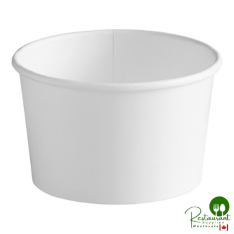 8 oz. White Paper Frozen Yogurt / Food Cup By Prime - 1,000/Case