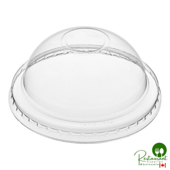 6 oz. Clear Round Dome Frozen Yogurt Lid With No Hole By Prime - 1,000/Case
