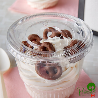 5-12 oz. Clear Plastic Flat Lid, No Slot By Prime - 1,000/Case