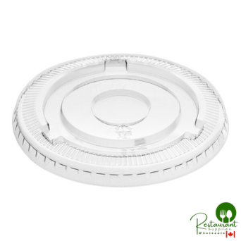 5-12 oz. Clear Plastic Flat Lid, No Slot By Prime - 1,000/Case