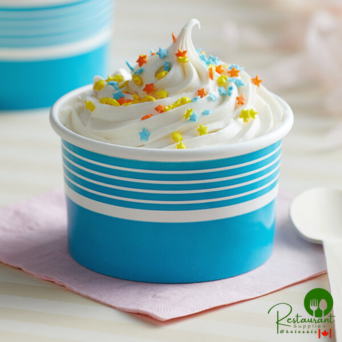 6 oz. Blue Paper Frozen Yogurt / Food Cup By Prime - 1,000/Case